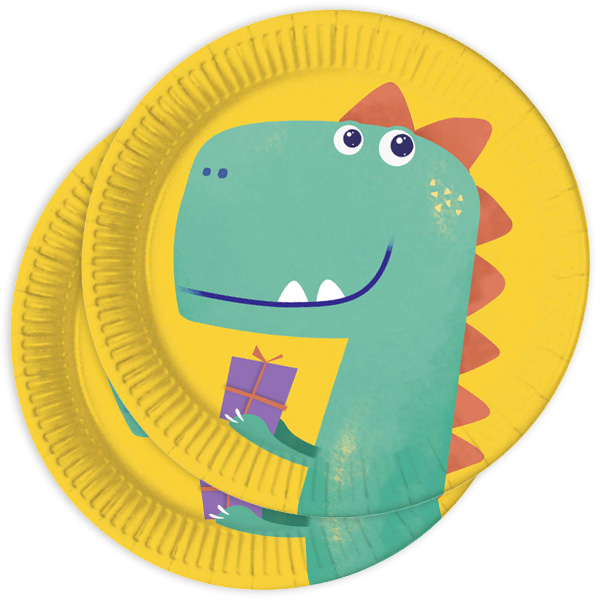 Pappteller, Dinosaurer, 22,5cm