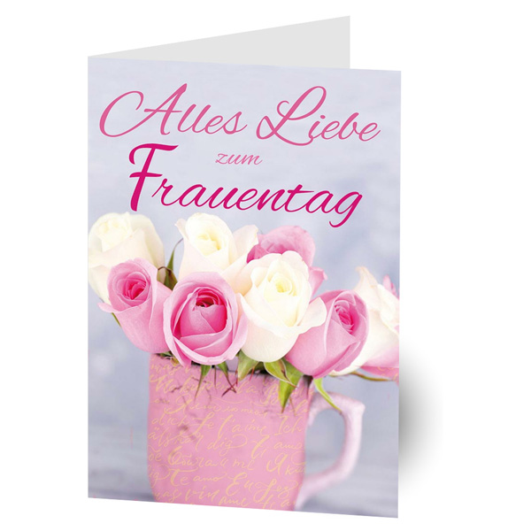 "Alles Liebe zum Frauentag" Glückwunschkarte inkl. Umschlag
