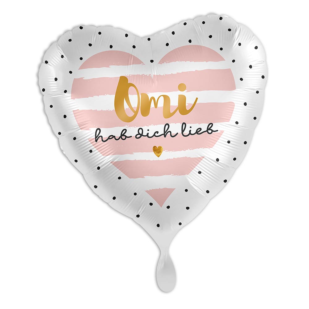"Omi, hab dich lieb", Herzförmiger Folienballon