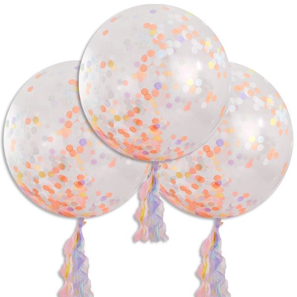 Pastell Party, Große Luftballons, 3er Pck, Ø 91,44cm