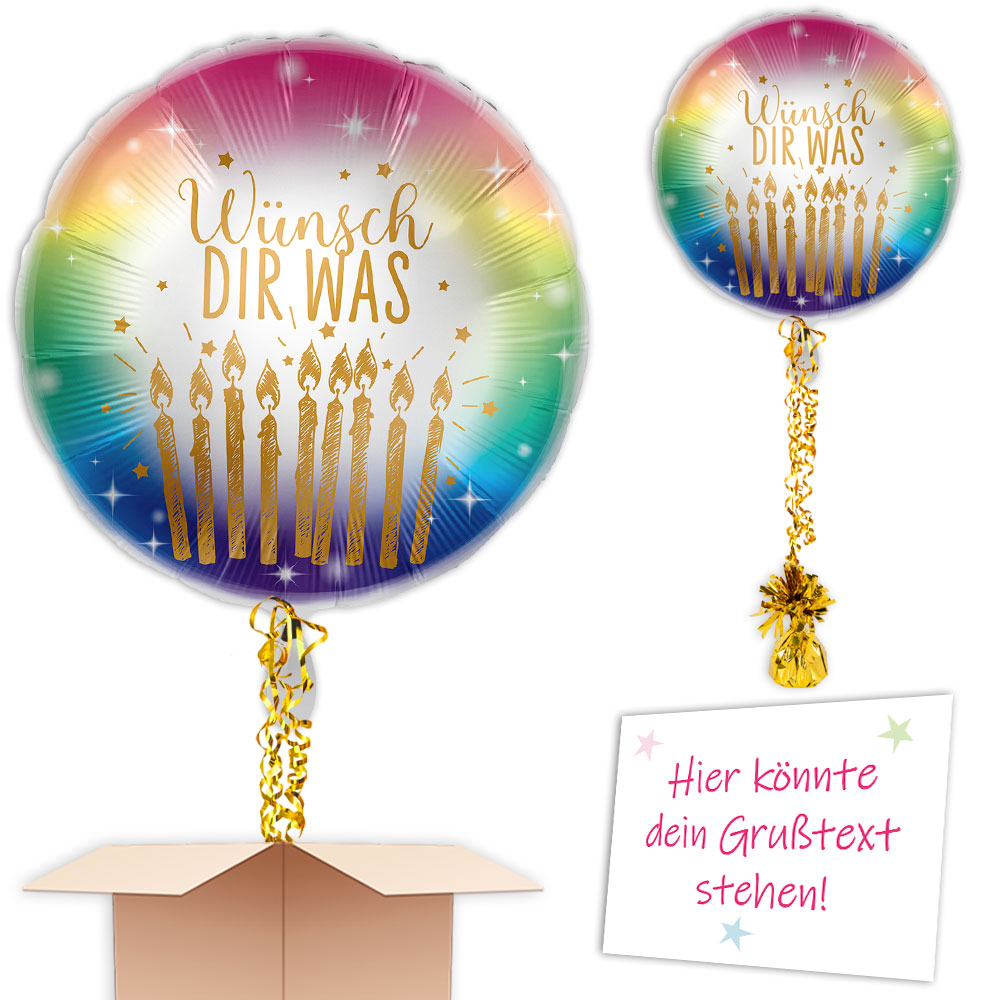 „Wünsch Dir was“ Geburtstagsballon an das Geburtstagskind schicken