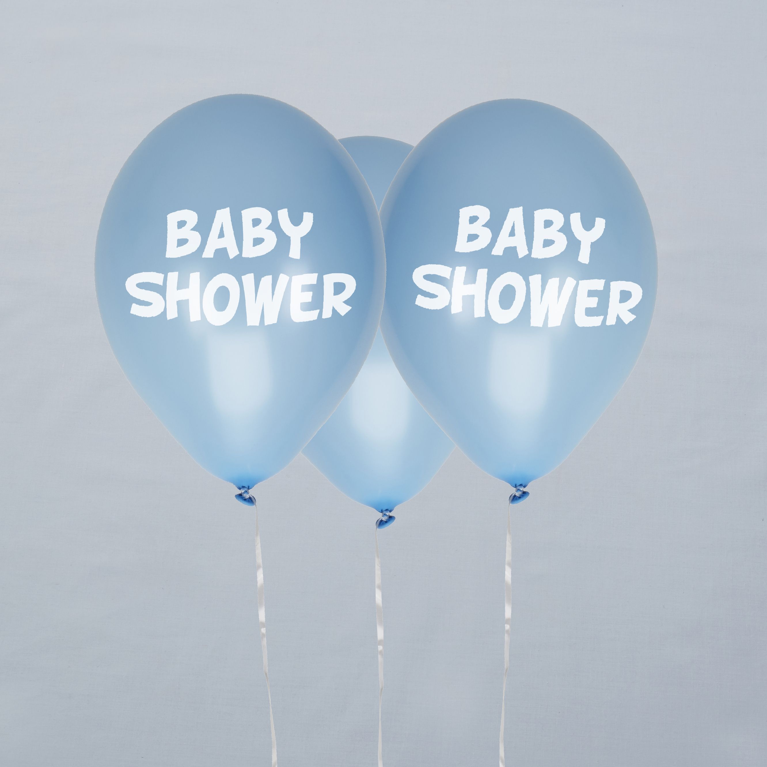 Baby Shower Latexballons, blau, 8 Stück