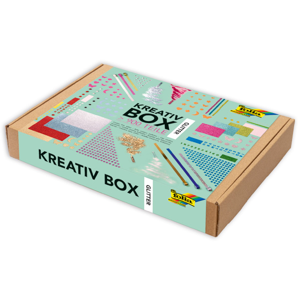 Kreativ Box "Glitter" mit verschiedenen Bastelmaterialien, ca. 900 Teile