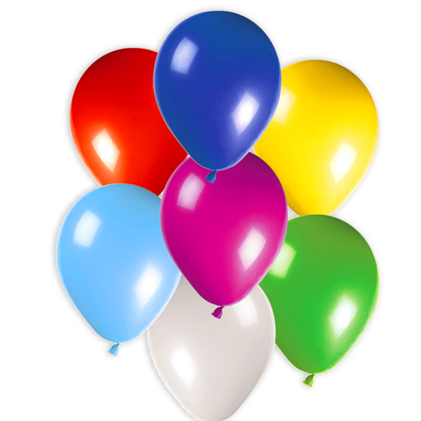 12 bunte Party-Ballons, 30cm