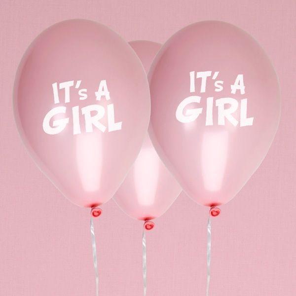 It`s a Girl Latexballons, rosa, 8 Stück
