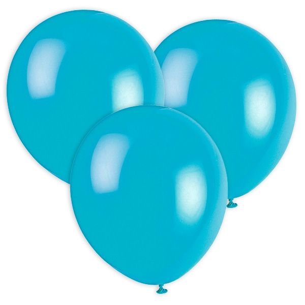 Latexballons türkis 10er Pack, 30 cm