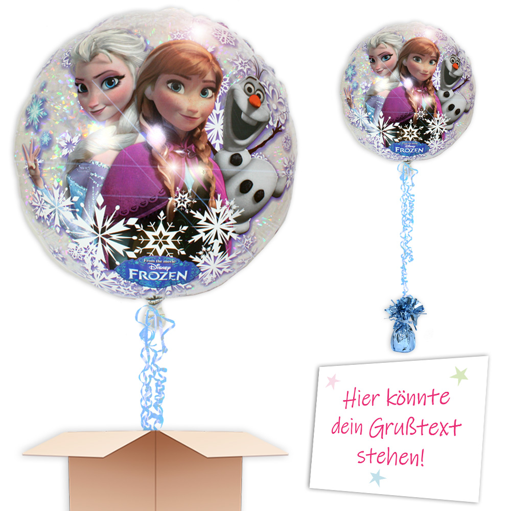 Frozen Elsa & Anna Ballon als Geschenk verschicken, Ø 35cm