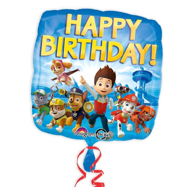 Folieballon eckig, Paw Patrol, 35cm