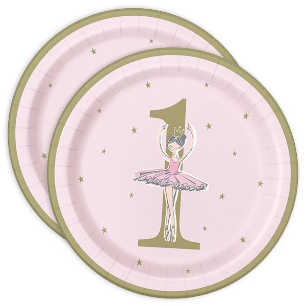 Ballerina Basicset zum 1. Geburtstag, 42-teilig für bis zu 8 Gäste