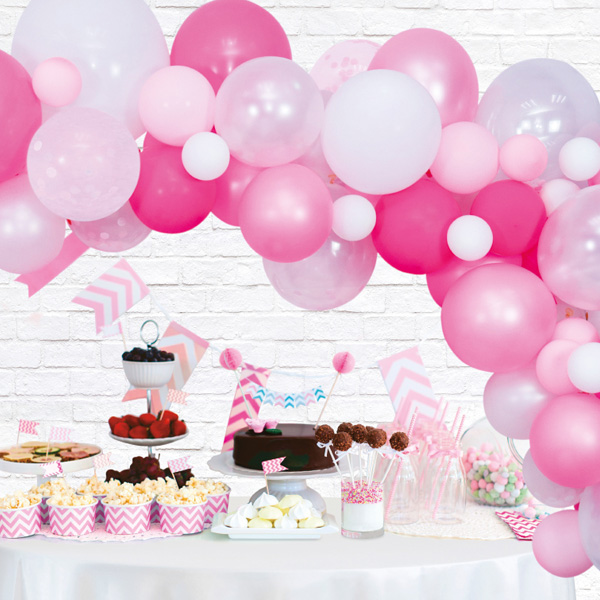 Baby Girl XL Partyset, 123-teilig, Tisch- und Raumdeko zur Mädchen-Babyparty
