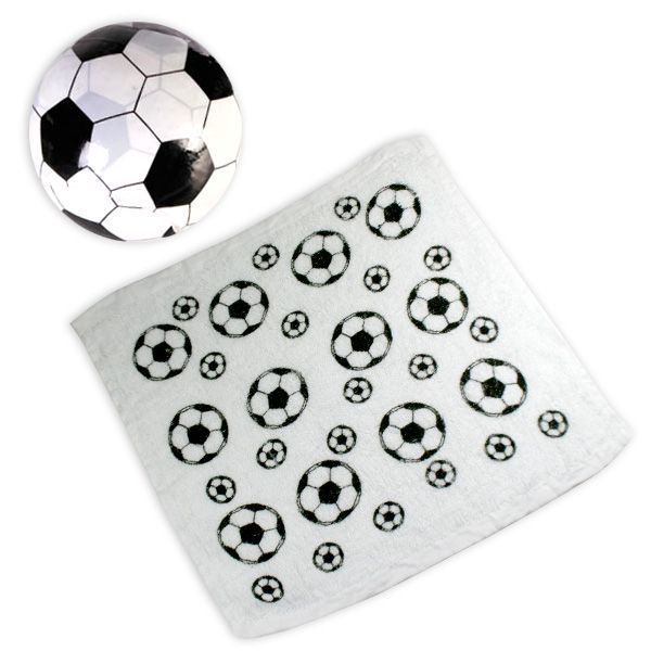 Magisches Handtuch Fußball 30x30cm, Geschenk zur Fußballparty