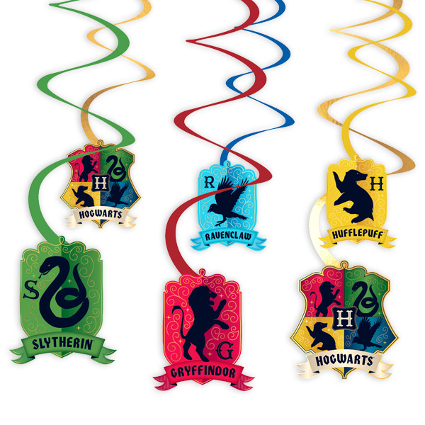 Deko-Spiralen "Harry Potter" aus Pappe, 6er Pack, 60cm