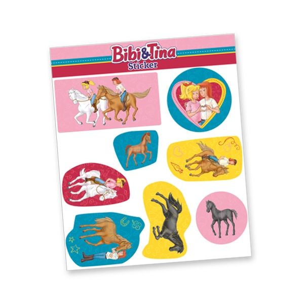 Stickerbogen "Bibi & Tina" mit 8 Stickern