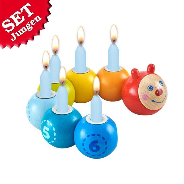 Haba Geburtstagsraupe Set, 17-tlg, für Jungen