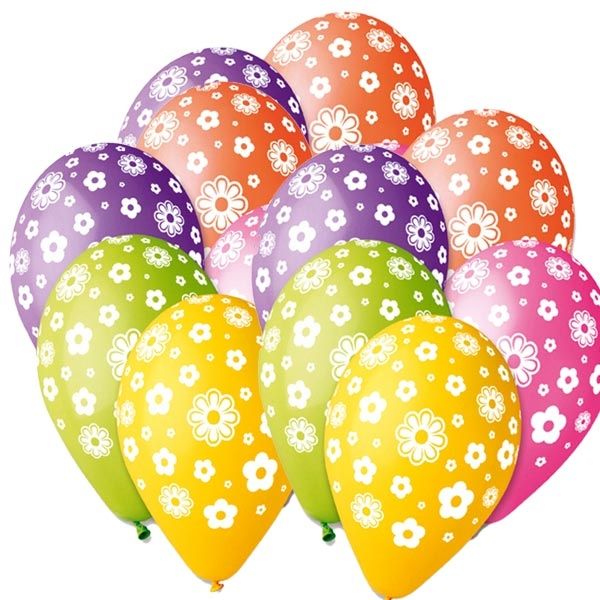 Dekorationsballons Blüten / Flowers – 30 x G110