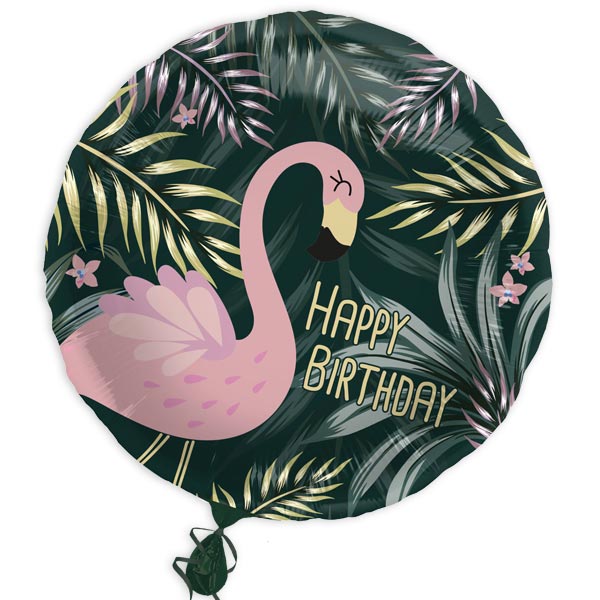 Flamingo "Happy Birthday" Folienballon aus der Box