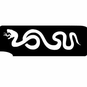 Schlangen - Tattooschablone, Größe 11,7x4,4 cm