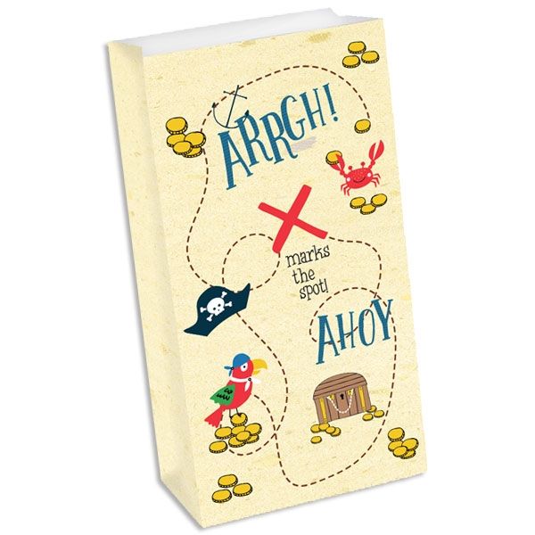 Ahoi Piraten, Papier Geschenktaschen, 8er Pck, 12,7cm×24,1cm Ahoi Piraten, Papier Geschenktaschen, 8er Pck, 12,7cm×24,1cm