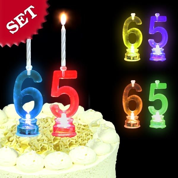 Blinkende Geburtstagszahl 65