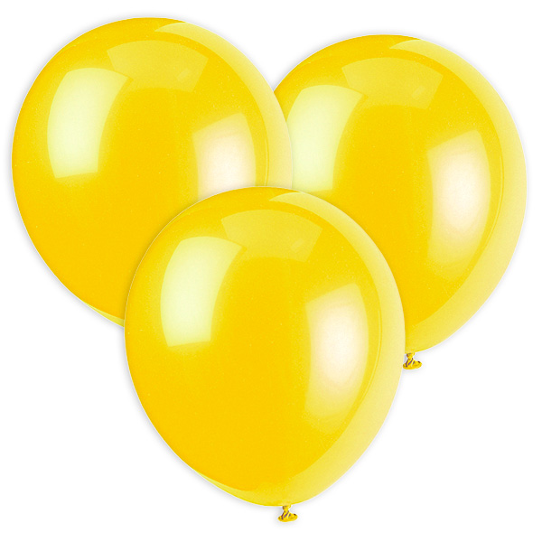 Latexballons gelb 10er Pack, 30 cm