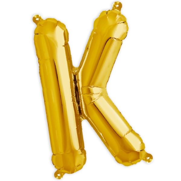 Folienballon Buchstabe K für Sprüche und Namen in Ihrer Partydeko, 41cm