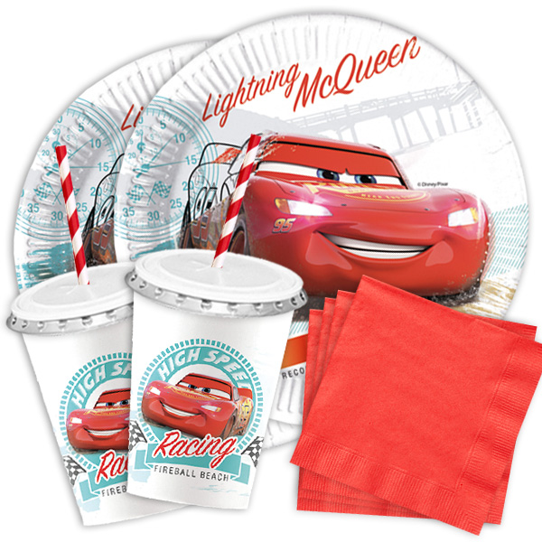 Cars Luftballon Party-Set Lightning McQueen 11-tlg. Deko-Zubehör