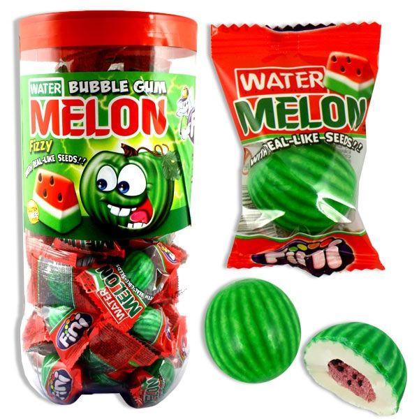 Großpackung Bubble Gum Melone XL, 3cm Durchmesser, mit Melonengeschmack, 50 einz. Kaugummis