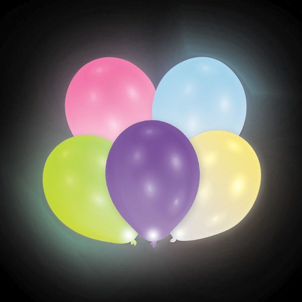 12 Latexballons mit LED-Lichtern sortiert 27,5cm/11"
