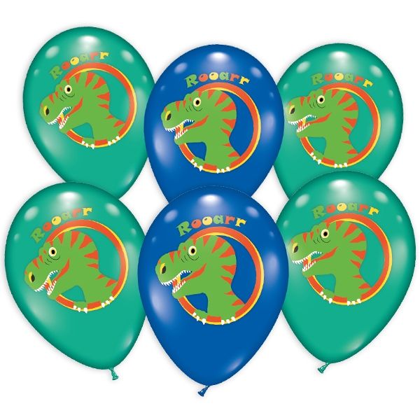Heliumballon-Set "Dinosaurier", 9-teilig