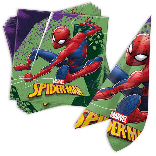 Servietten, Spiderman, 20er, Papier, 33x33cm