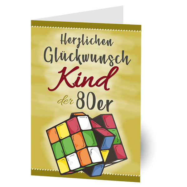 Geburtstagskarte "Kind der 80er" inkl. Umschlag