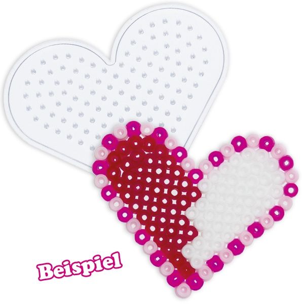 Bügel-Perlen Starter Set LOVE, 220 Bügelperlen in Rot, Pink und Rosa