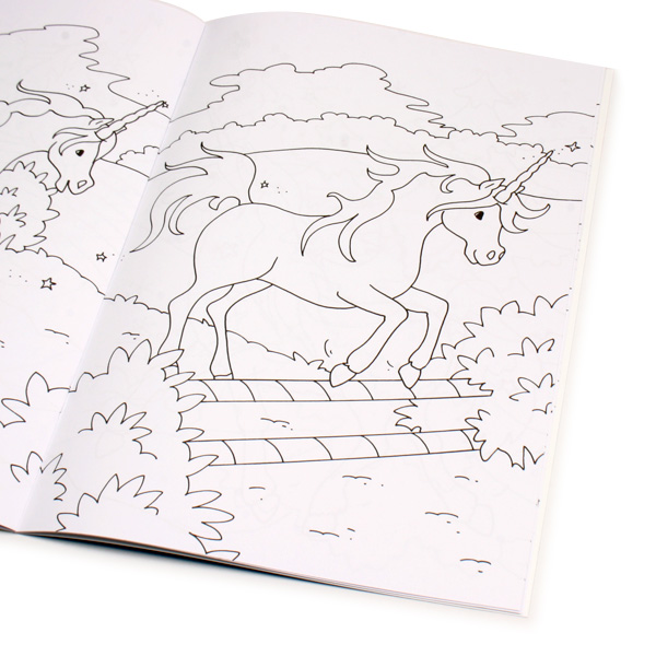 Einhorn-Malbuch, große Ausmalbilder mit Einhörnern