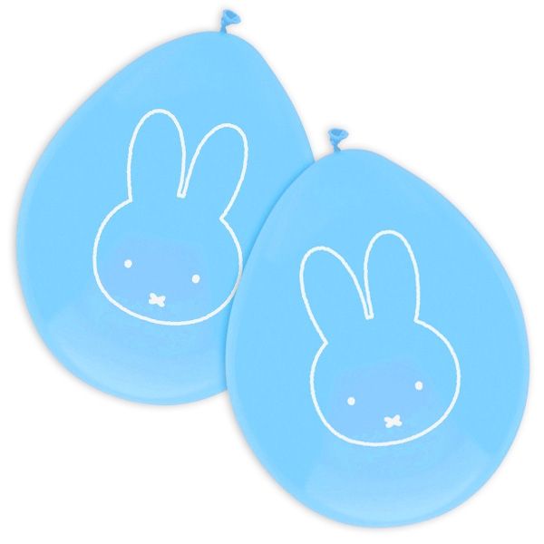 Miffy Luftballons, blau, für Babypartys von Jungs, 6 Stück