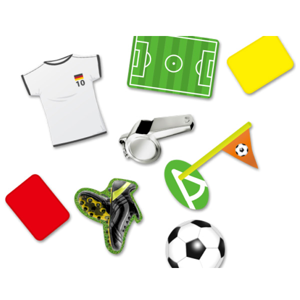 Fussball-Motivkonfetti, 24 Teile als Streudeko für Geburtstagstisch