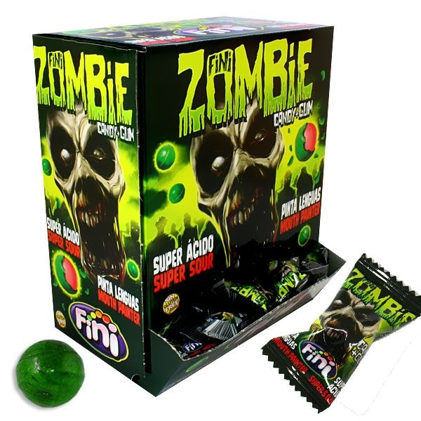 Großpackung Grüne Zombie Bonbons, saure grüne Zungenmaler, 200 Stk
