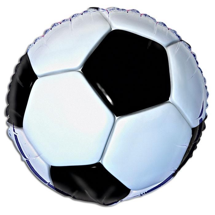 Folienballon Lustiger Soccer in Form eines Fußballs, 3-D-Optik, rund