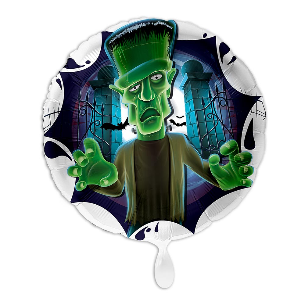 Halloween, Motiv Frankenstein, Folienballon rund Ø 34 cm