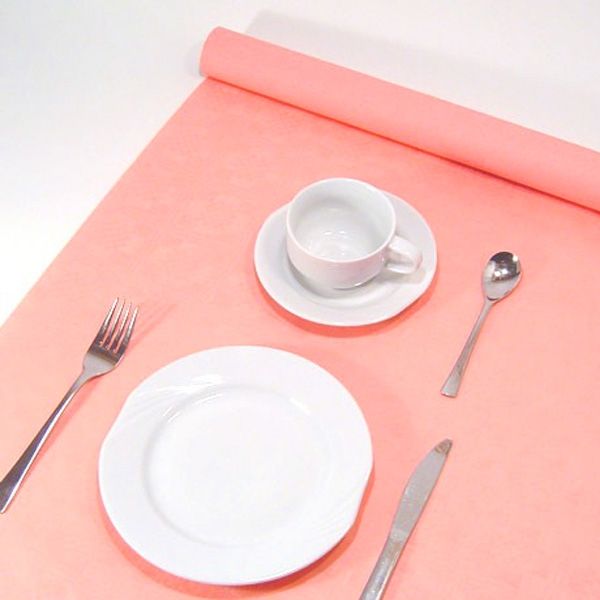 Rosa Tischdecke auf Rolle 8 × 1,2 m, Geburtstagstischdecke im Damastdesign