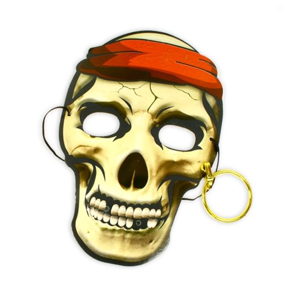 Piratenmaske mit Ohrring aus Pappe, Kindermaske Piratenparty/Fasching
