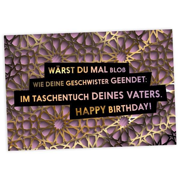 Geburtstagskarte Taschentuch, 17,5cm x 12cm