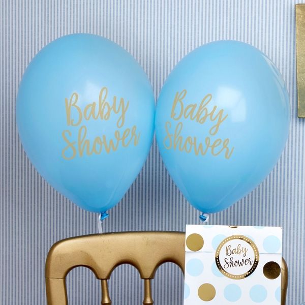 Latexballons -Baby Shower, blau, im 8er Pack