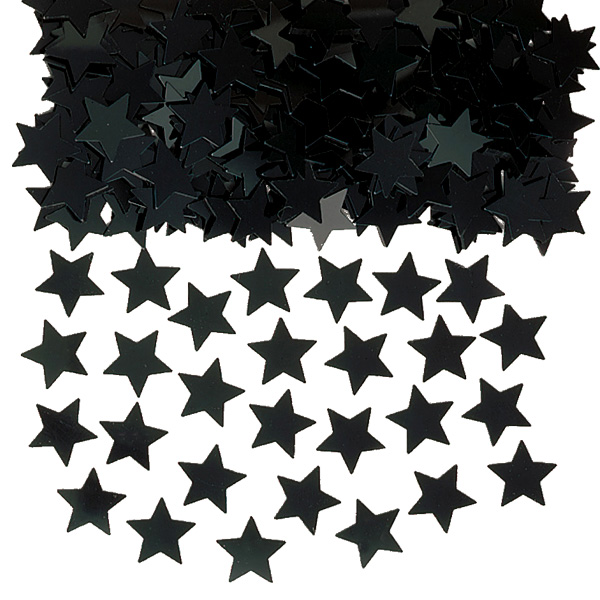 Sterne Konfetti in schwarz, 14g, Ø 12mm