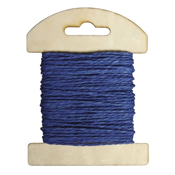 Papier Kordel 10m, Farbe: Royalblau, als Deko-Zubehör und für Befestigung