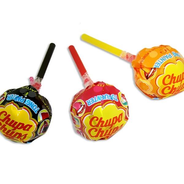1 x Chupa Chups Zungenmaler, Kirsche, Orange oder Cola, 12g