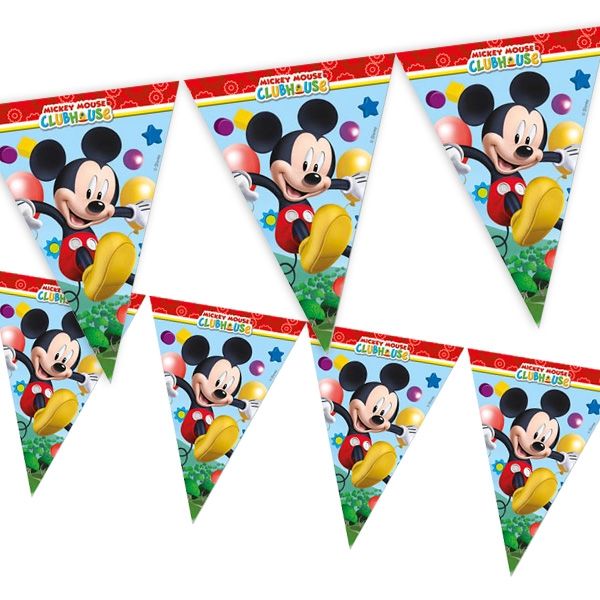 Mickey Maus Wimpelkette, 11 Wimpel, 2,3m