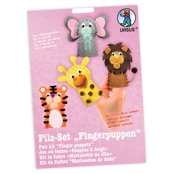 Fingerpuppen Bastelset "Wildtiere"