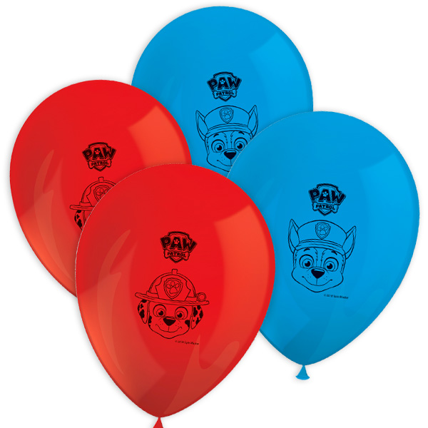 Latexballons, Paw Patrol, 8er Pack, Ø 30cm