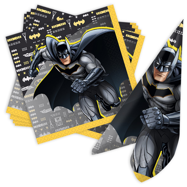 Batman Servietten, 16 Stück, 33cm x 33cm