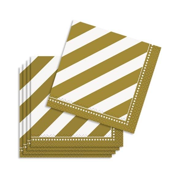 Servietten klein, Goldene Zeiten, 16er Pack, 25,4 cm, Papierservietten